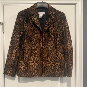 Susan Graver Animal Print Blazer